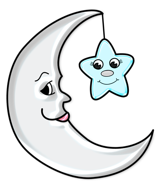 This png image - Cute Moon with Star Transparent PNG Picture, is available for free download