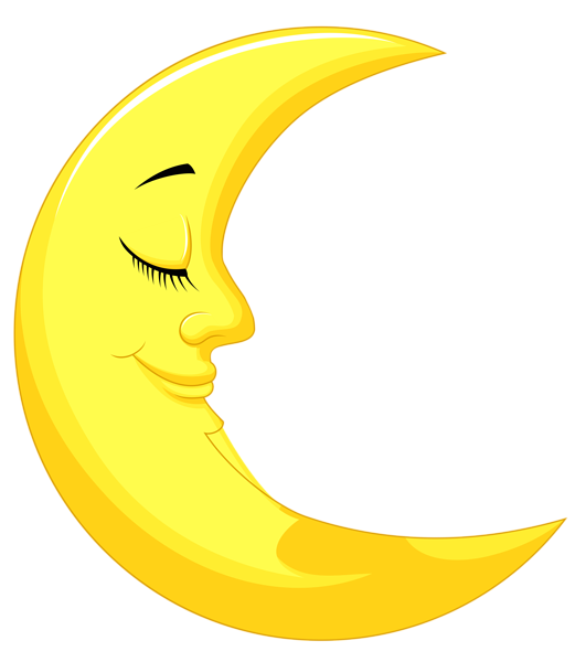 This png image - Cute Yellow Moon PNG Clipart Picture, is available for free download