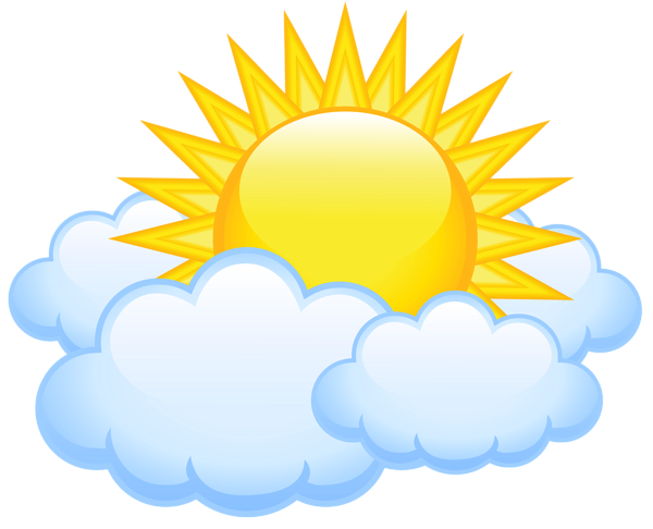 This png image - Sun with Clouds Transparent PNG Picture, is available for free download