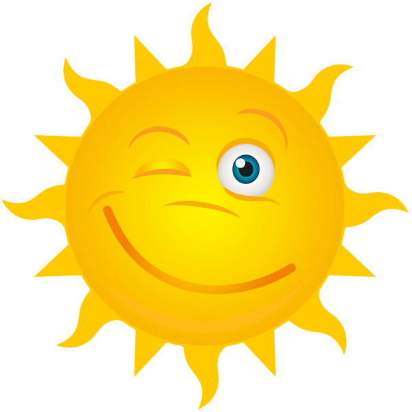 This png image - Winking Sun Transparent Clip Art Image, is available for free download