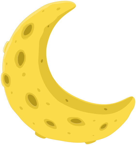 This png image - Yellow Moon Cartoon PNG Clipart, is available for free download