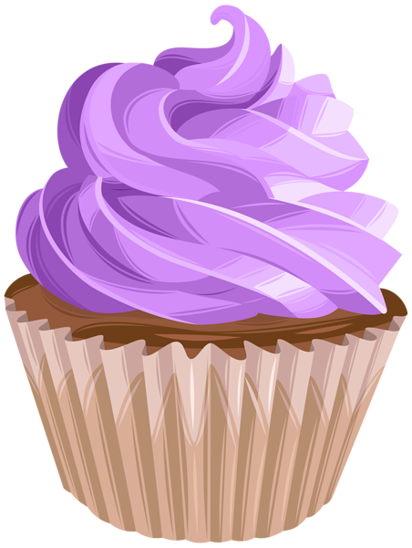 This png image - Cupcake Violet Topping PNG Clipart, is available for free download
