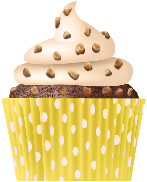 This png image - Cupcake Yellow PNG Transparent Clipart, is available for free download