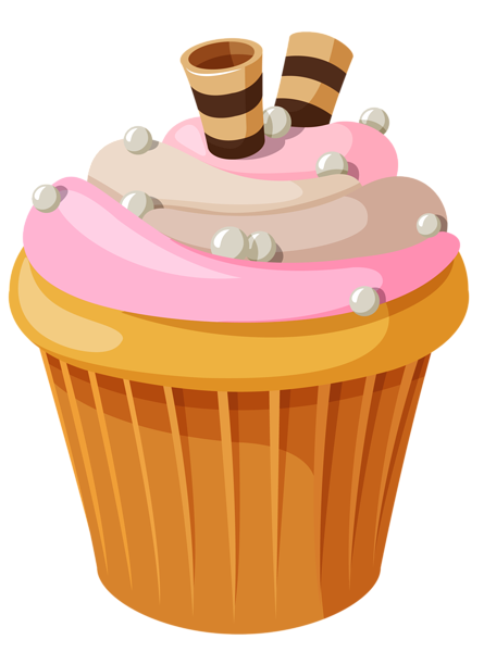 This png image - Mini Cake with Pink Cream PNG Clipart Picture, is available for free download