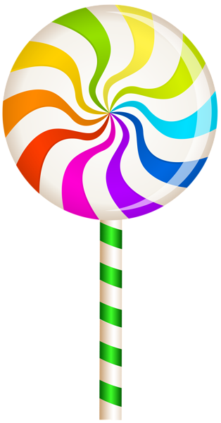 This png image - Multicolor Swirl Lollipop PNG Clip Art Image, is available for free download