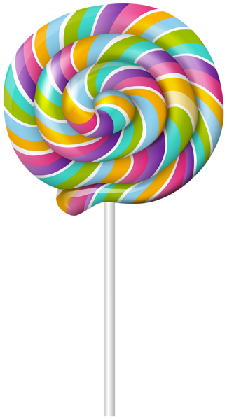 This png image - Multicolored Swirl Lollipop PNG Clipart, is available for free download