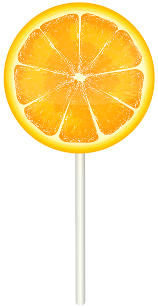 This png image - Orange Lollipop PNG Clip Art Image, is available for free download