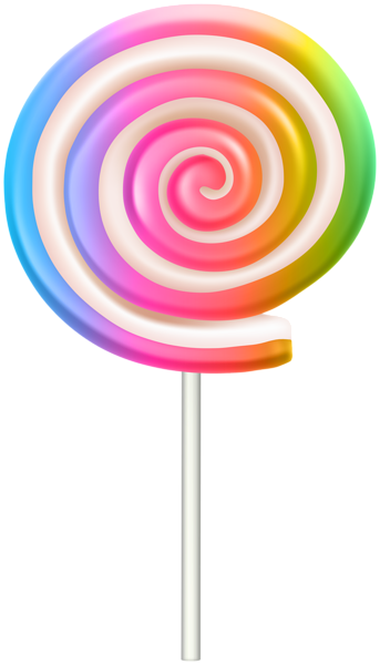 This png image - Rainbow Swirl Lollipop PNG Clipart, is available for free download