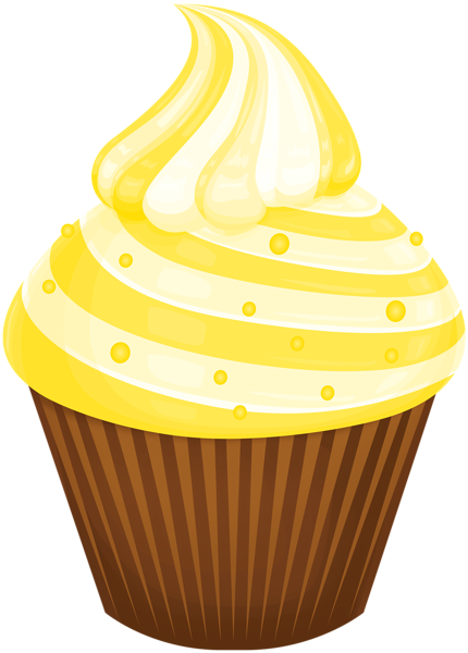 This png image - Yellow Cupcake PNG Clipart, is available for free download
