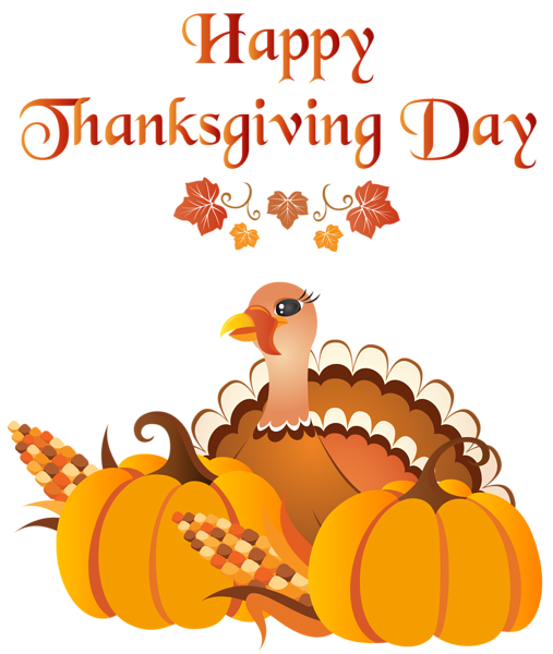 This png image - Happy Thanksgiving Day with Turkey PNG Clip Art Image, is available for free download