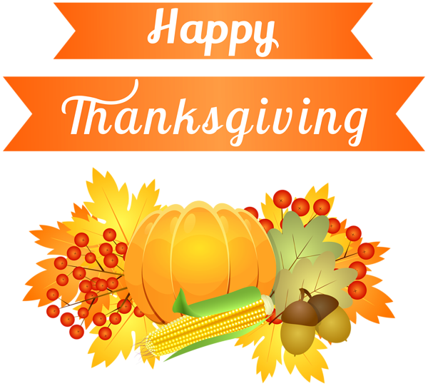 This png image - Happy Thanksgiving Decoration PNG Clipart Image, is available for free download