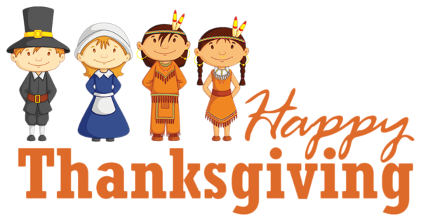 This png image - Transparent Happy Thanksgiving with Pilgrim and Native Americans, is available for free download