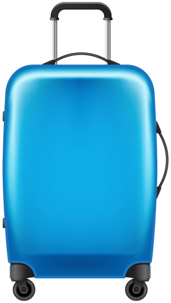 This png image - Blue Trolley Suitcase Transparent PNG Image, is available for free download