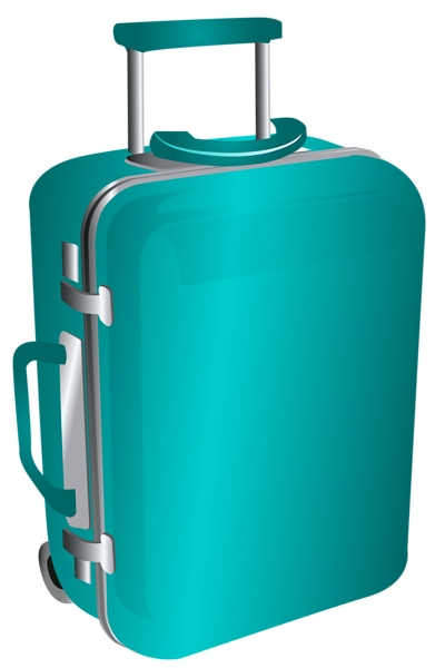 Blue Trolley Travel Bag PNG Clipart Image | Gallery Yopriceville - High ...