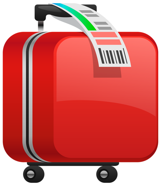 This png image - Checked Red Suitcase PNG Clipart Image, is available for free download