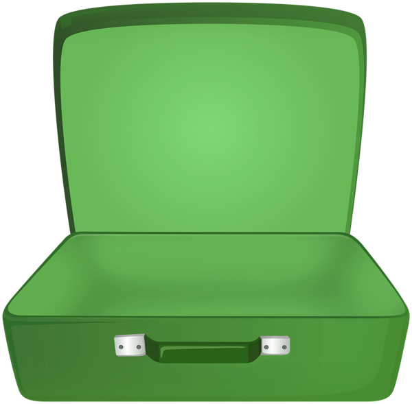 This png image - Green Open Suitcase PNG Clipart, is available for free download