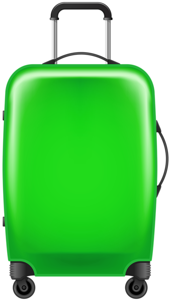 This png image - Green Trolley Suitcase Transparent PNG Image, is available for free download
