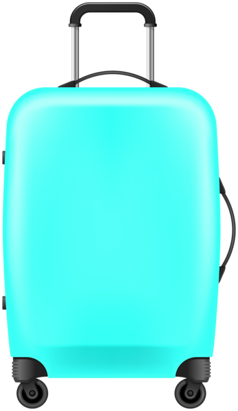 This png image - Neon Blue Trolley Bag PNG Clipart, is available for free download