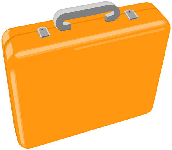 This png image - Orange Suitcase PNG Transparent Clipart, is available for free download