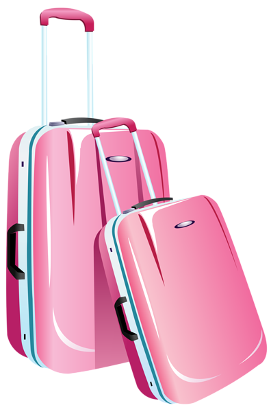 This png image - Pink Travel Bags PNG Clipart Image, is available for free download
