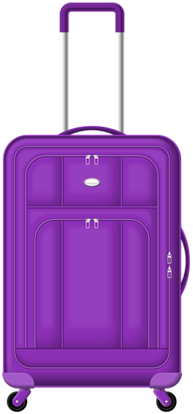 This png image - Purple Travel Bag Clip Art Image, is available for free download