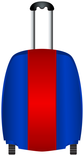 This png image - Trolley Bag Blue Red PNG Clipart, is available for free download