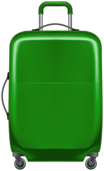 This png image - Trolley Bag Green PNG Clipart, is available for free download