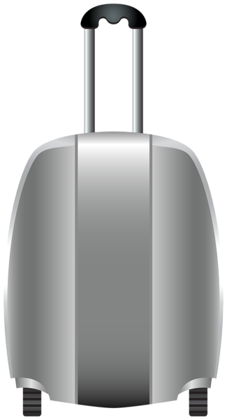 This png image - Trolley Bag Silver PNG Clipart, is available for free download