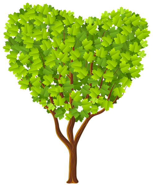 This png image - Green Heart Tree Transparent PNG Image, is available for free download
