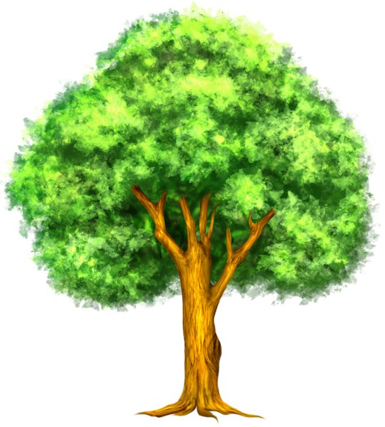 This png image - Green Painted Tree Clipart, is available for free download