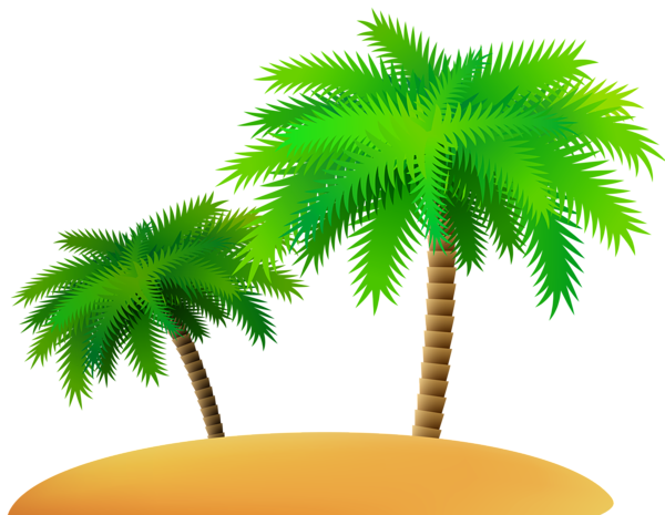 This png image - Palms and Sand Island PNG Clip Art Image, is available for free download