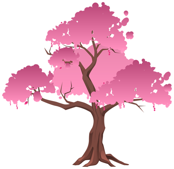 This png image - Pink Japanese Tree PNG Clipart Image, is available for free download