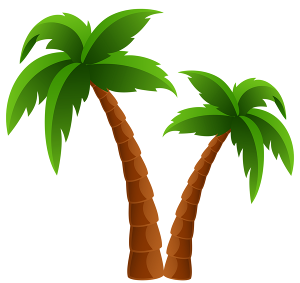 This png image - Two Palm Trees PNG Clipart Image, is available for free download