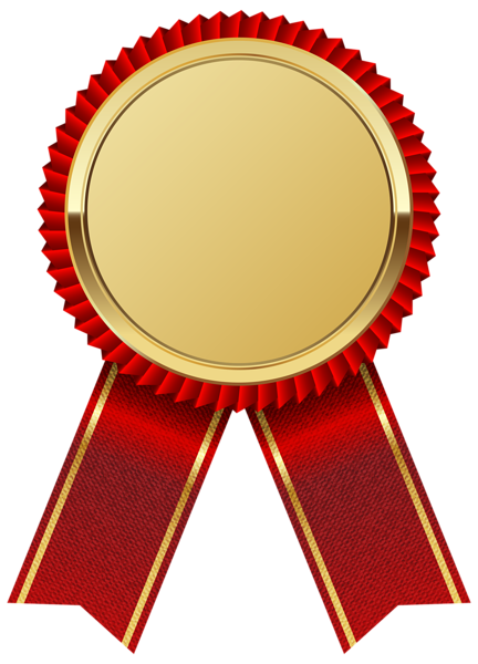 This png image - Gold Medal with Red Ribbon PNG Clipart Image, is available for free download