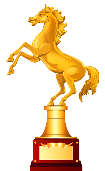 This png image - Golden Horse Trophy PNG Clipart Image, is available for free download
