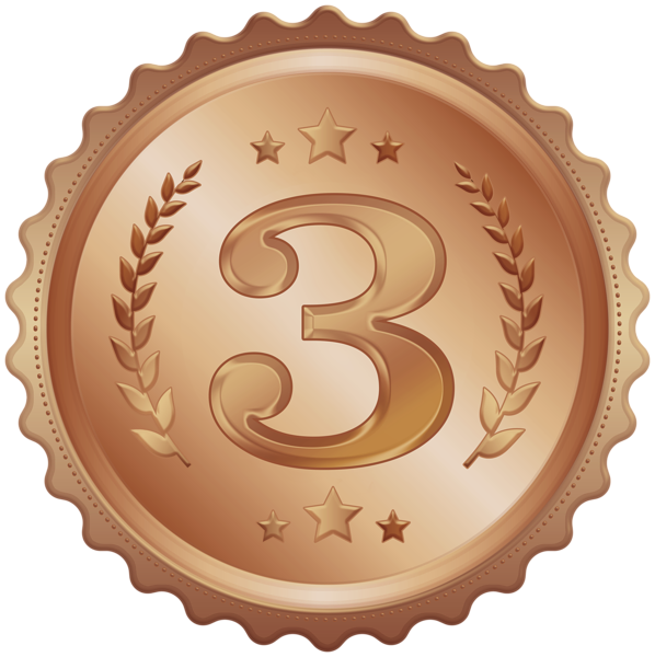 This png image - Third Place Medal Badge Clipart Image, is available for free download