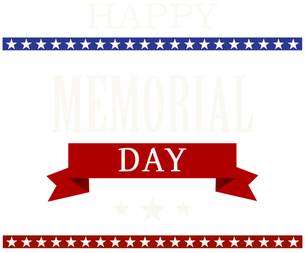 This png image - Happy Memorial Day Transparent PNG Clip Art Image, is available for free download