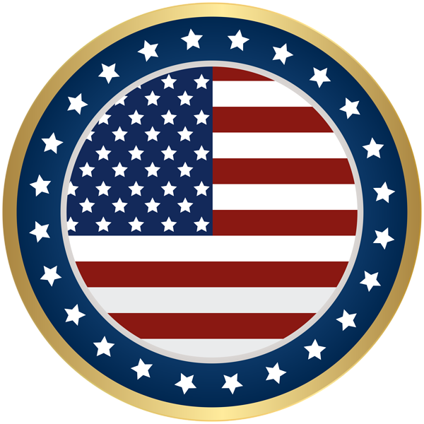 This png image - USA Flag Badge PNG Clipart, is available for free download