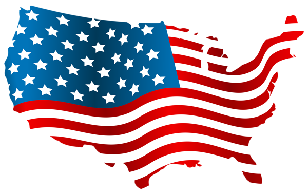 This png image - USA Flag Map PNG Clip Art Image, is available for free download
