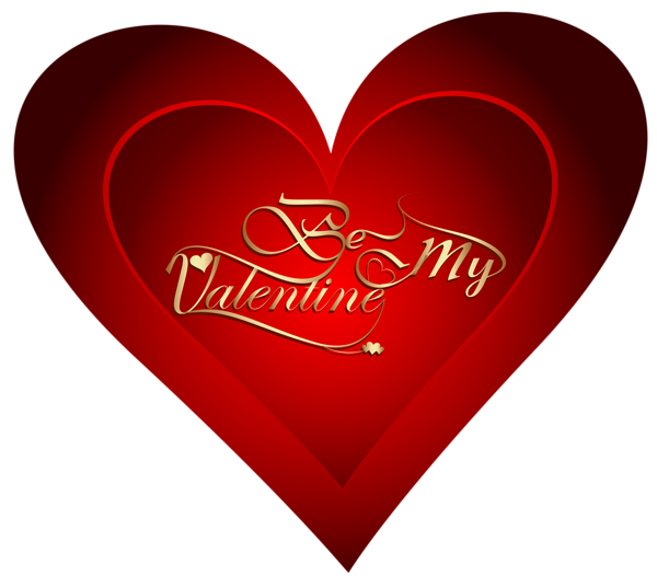 This png image - Be My Valentine Heart PNG Clipart Image, is available for free download