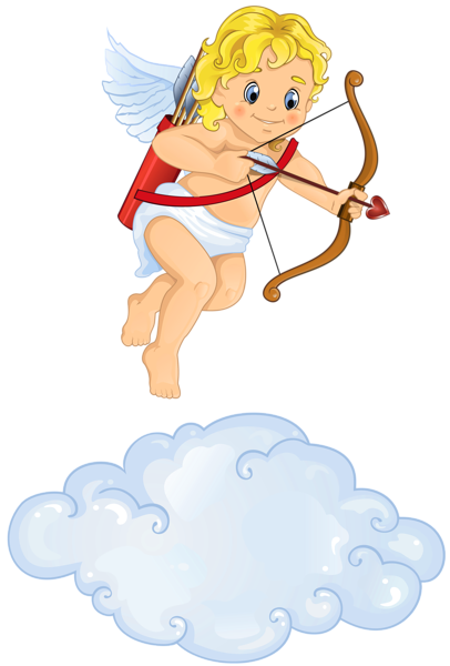This png image - Beautiful Cupid with Cloud PNG Clipart, is available for free download