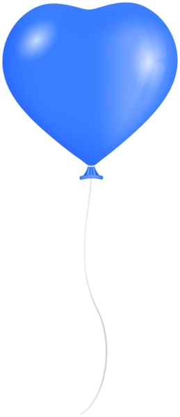 This png image - Blue Ballon Heart Transparent Clipart, is available for free download