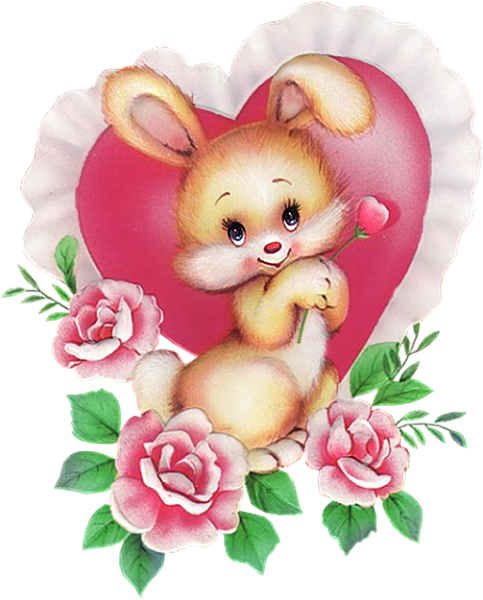 This png image - Bunny with Pink Heart PNG Picture, is available for free download