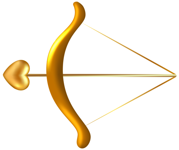 This png image - Cupid Bow and Arrow Gold PNG Clipart, is available for free download