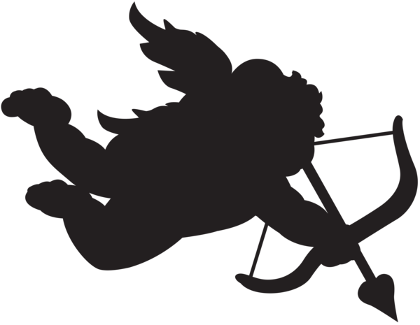 This png image - Cupid Silhouette Clip Art Image, is available for free download