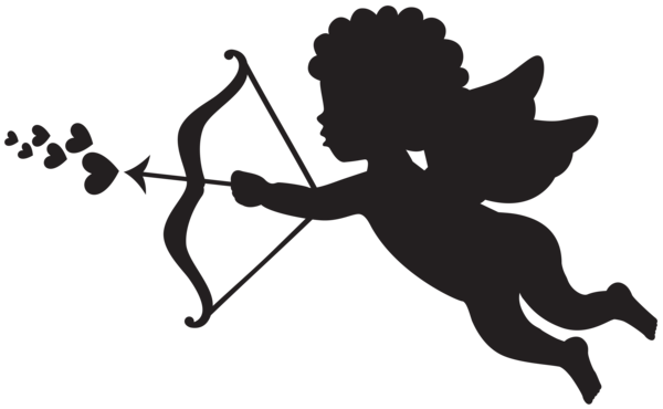 This png image - Cupid Silhouette PNG Clip Art, is available for free download