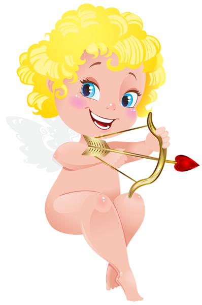 This png image - Cute Cupid Angel PNG Clipart Image, is available for free download