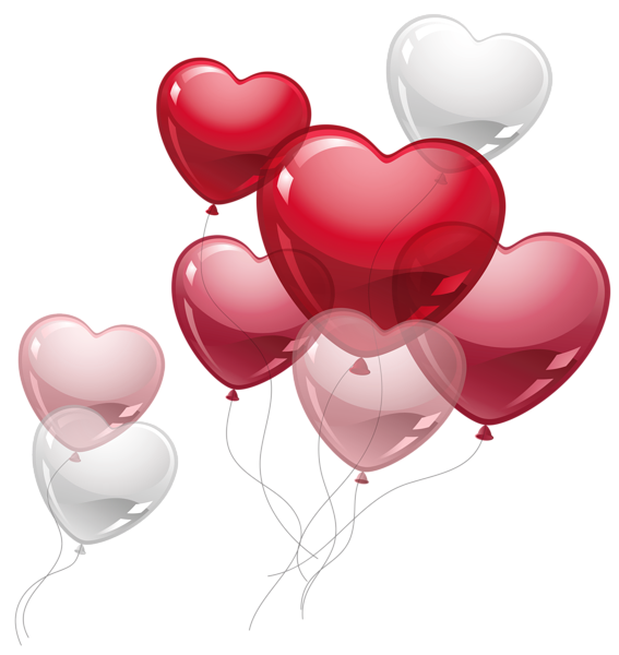 This png image - Cute Heart Balloons PNG Clipart Picture, is available for free download