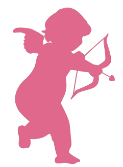This png image - Cute Pink Cupid Silhouettesupid PNG Picture, is available for free download