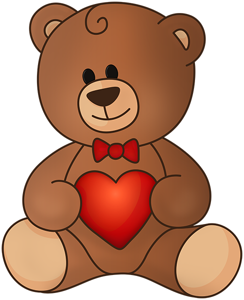 This png image - Cute Teddy Bear with Heart PNG Clipart, is available for free download